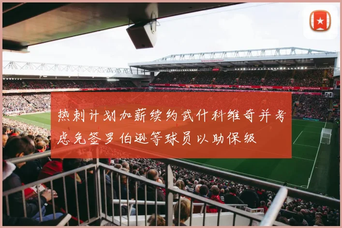 热刺计划加薪续约武什科维奇并考虑免签罗伯逊等球员以助保级
